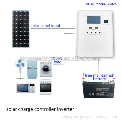Solar Charge Controller Inverter AC DC Hybrid Manual PWM MPPT Charge Controller